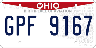 OH license plate GPF9167