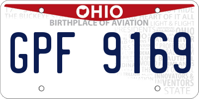 OH license plate GPF9169