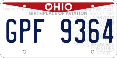 OH license plate GPF9364