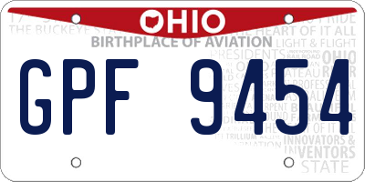 OH license plate GPF9454