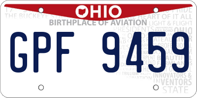 OH license plate GPF9459