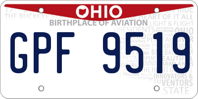OH license plate GPF9519