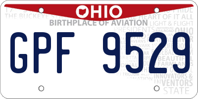 OH license plate GPF9529