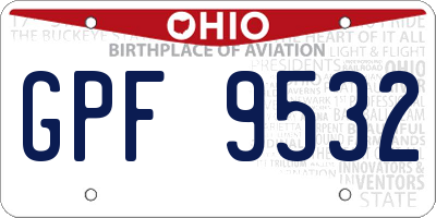 OH license plate GPF9532