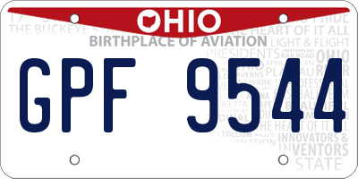 OH license plate GPF9544