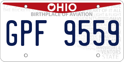 OH license plate GPF9559