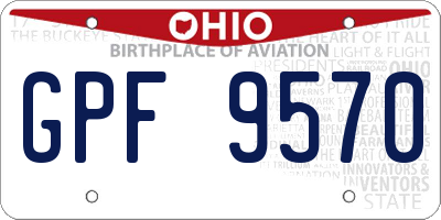 OH license plate GPF9570