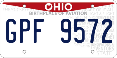 OH license plate GPF9572