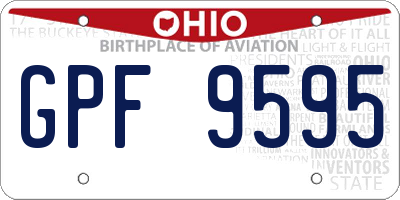 OH license plate GPF9595