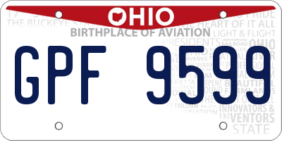 OH license plate GPF9599