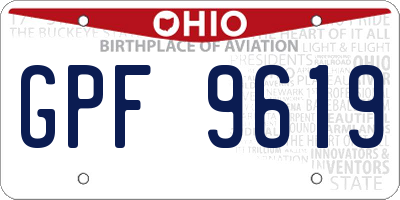 OH license plate GPF9619