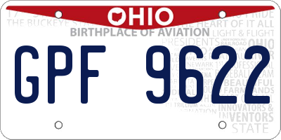 OH license plate GPF9622