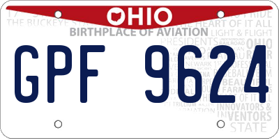 OH license plate GPF9624