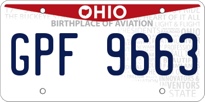 OH license plate GPF9663
