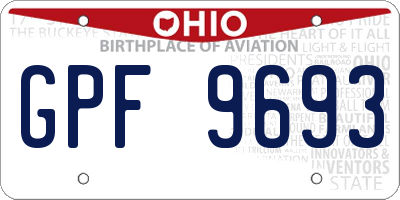OH license plate GPF9693