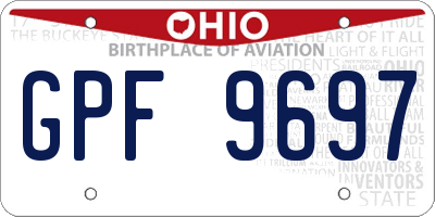 OH license plate GPF9697