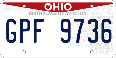 OH license plate GPF9736