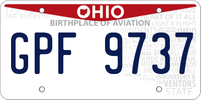 OH license plate GPF9737