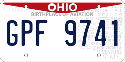 OH license plate GPF9741