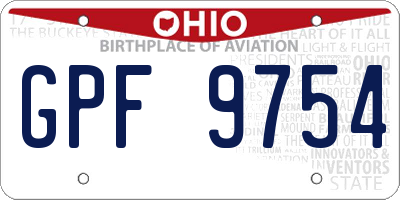 OH license plate GPF9754