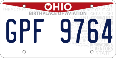 OH license plate GPF9764