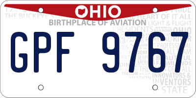 OH license plate GPF9767