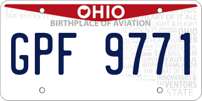 OH license plate GPF9771