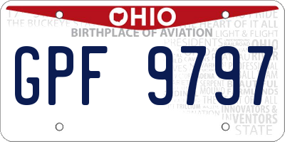 OH license plate GPF9797