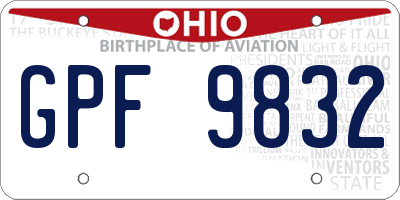 OH license plate GPF9832