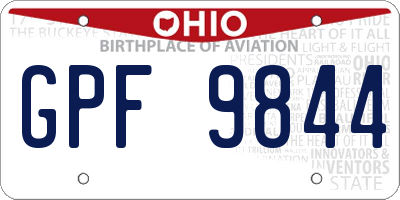 OH license plate GPF9844