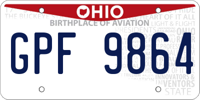 OH license plate GPF9864