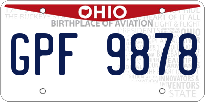 OH license plate GPF9878