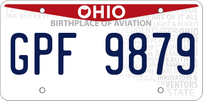 OH license plate GPF9879