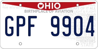 OH license plate GPF9904