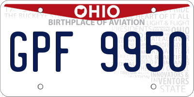 OH license plate GPF9950