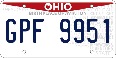 OH license plate GPF9951
