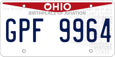 OH license plate GPF9964