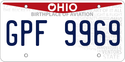 OH license plate GPF9969