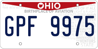OH license plate GPF9975