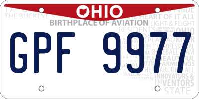 OH license plate GPF9977