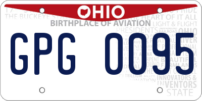 OH license plate GPG0095
