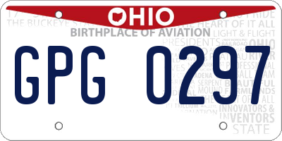 OH license plate GPG0297