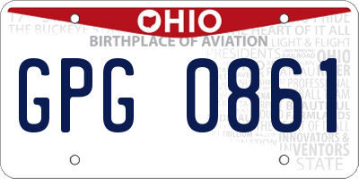 OH license plate GPG0861