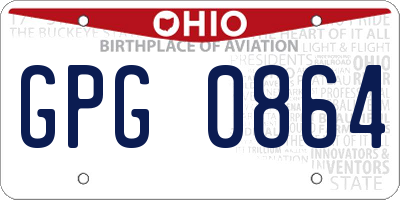 OH license plate GPG0864