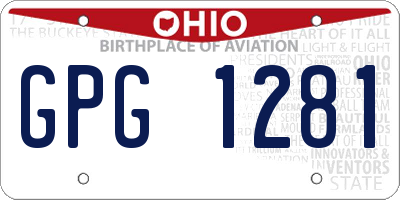 OH license plate GPG1281