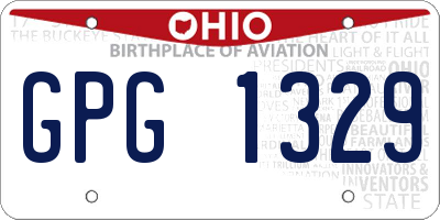 OH license plate GPG1329