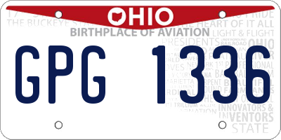 OH license plate GPG1336