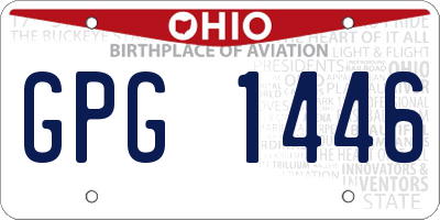 OH license plate GPG1446