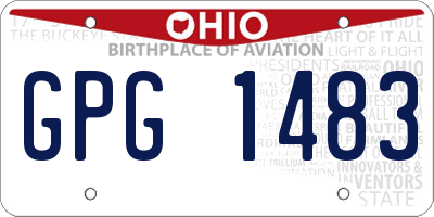 OH license plate GPG1483