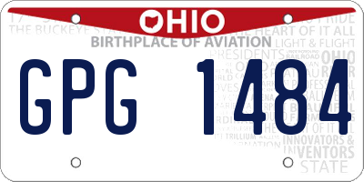 OH license plate GPG1484
